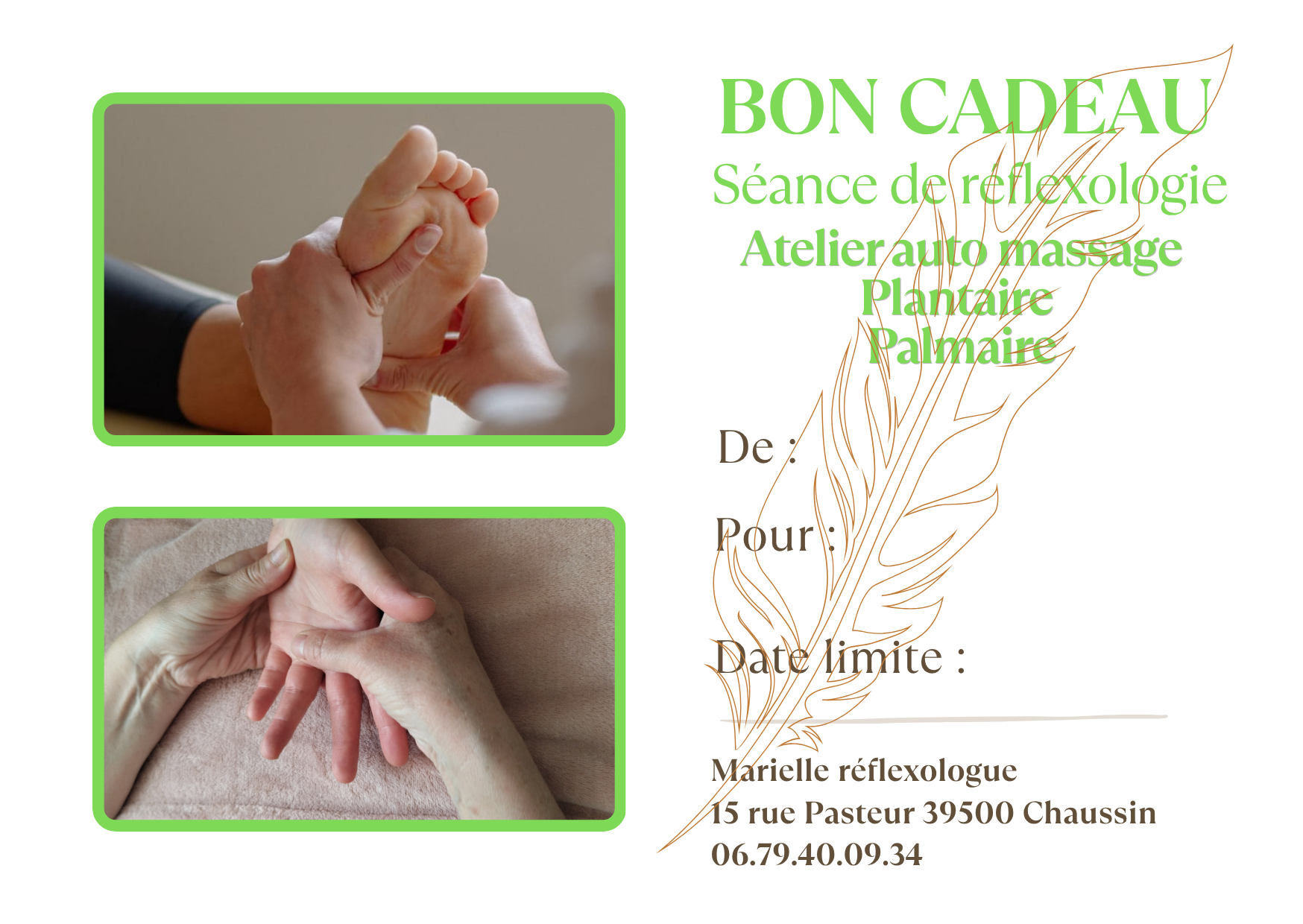 Bon cadeau séance de réflexologie