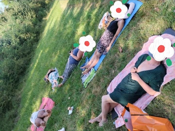 Participantes en séance d'automassage