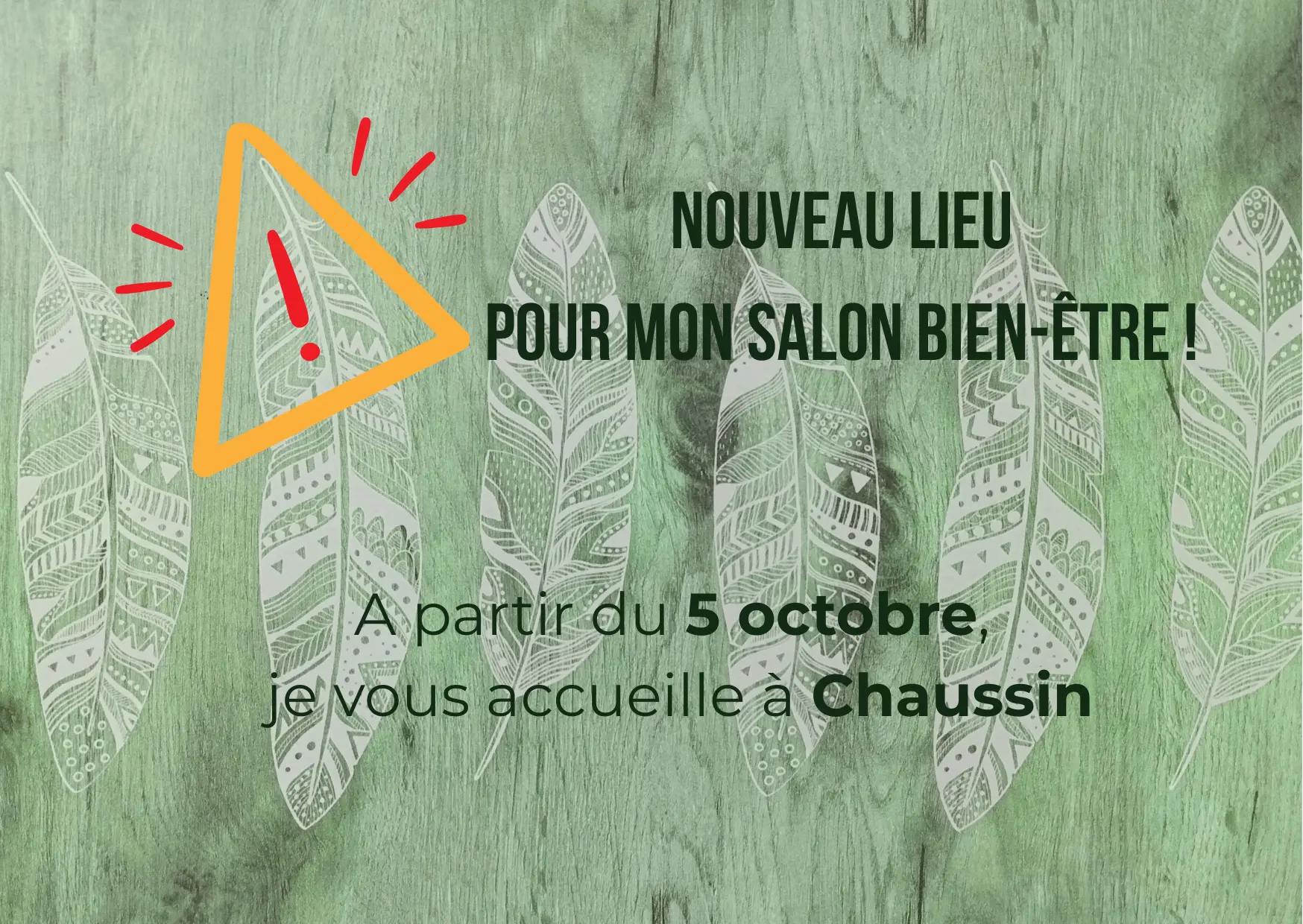 Nouveau lieu à Chaussin à partir du 5 octobre