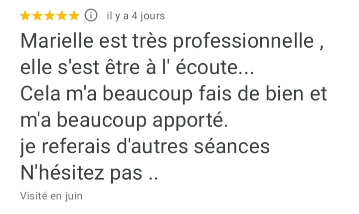 Avis client — professionnalisme et écoute